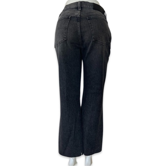 7 For All Mankind Easy Boy Bootcut high waist faded black cropped - Picture 6 of 11